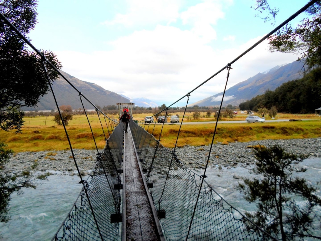 swing bridge at start of lake sylvan track
